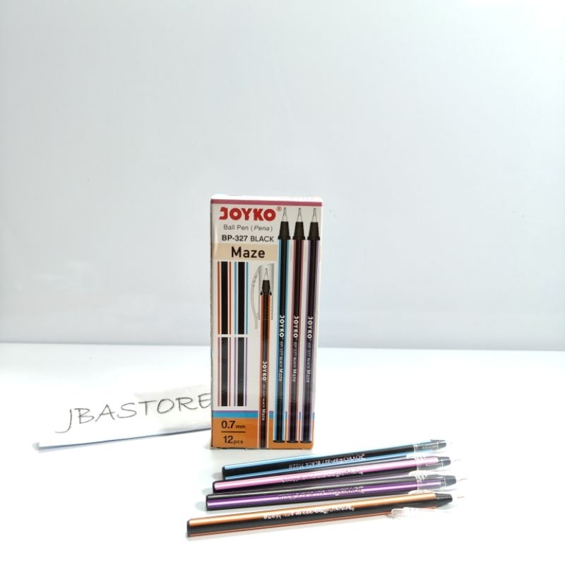 

1 Pak Pulpen Joyko Maze Hitam Isi 12 Pcs