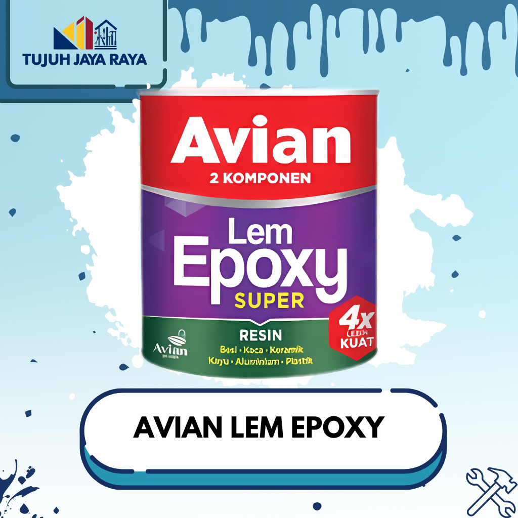 Lem epoxy super AVIAN kemasan besar dan kecil