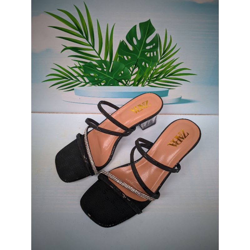 Sandal Wanita Heels Kaca 5 cm