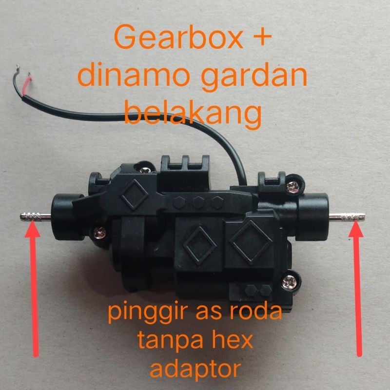 Part Gearbox + Dinamo Gardan Belakang RC Offroad Rock Crawler 1:20