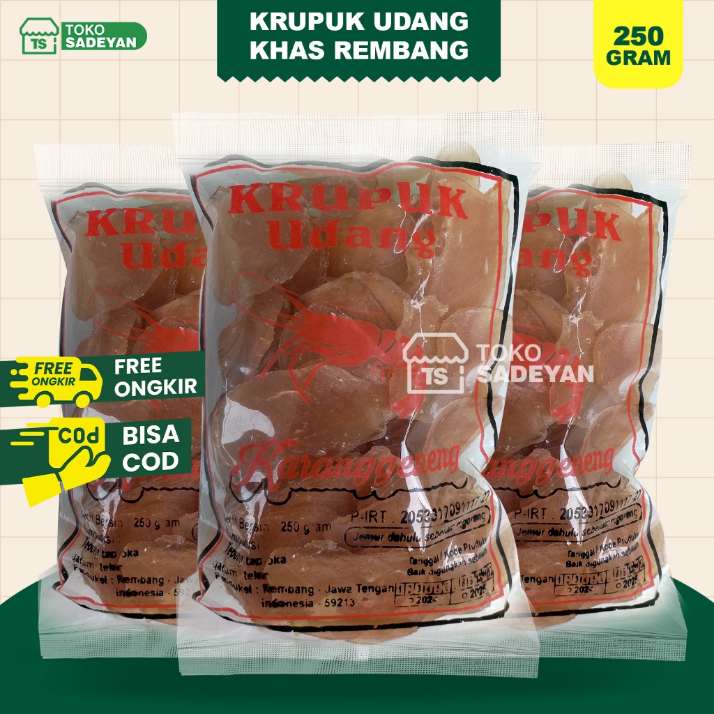 

Kerupuk Udang Mentah 250 Gram Oleh Oleh Rembang