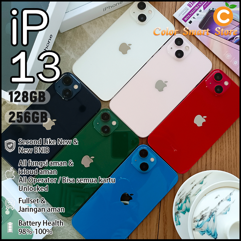 IP 13 128GB 256GB Second ORI 100%Asli Fullset Mulus Kondisi Perfect Jaringan aman Unlocked phone13