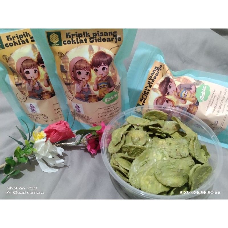 

keripik pisang coklat rasa matcha
