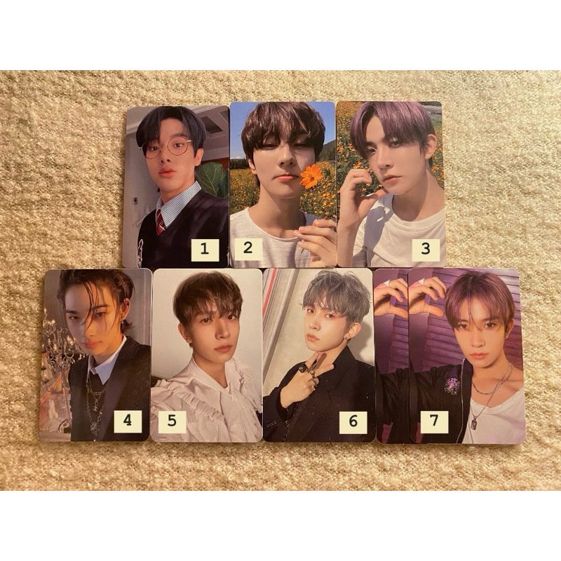 dark blood, orange blood kpopmerch pc photocard ' ꩜ enhypen jungwon heeseung jay jake potter sunghoo