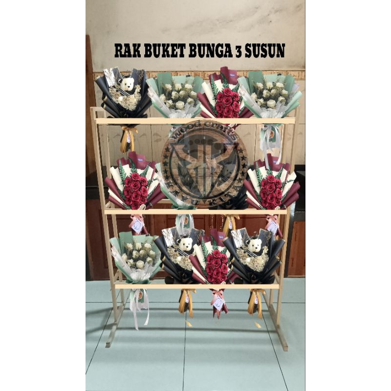 Rak Buket Bunga / Rak Bunga Rak Buket 3 susun