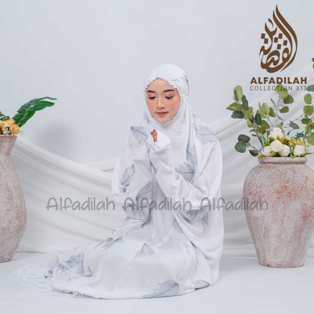 AL-FADILAH Mukena Terusan Dewasa Rayon Premium Bordir Bunga Arvensis