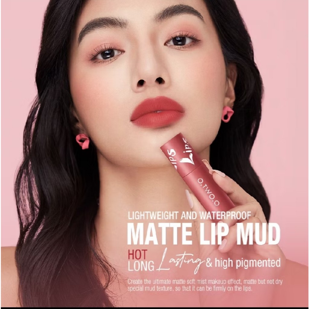 O.TWO.O Velvet Matte Liptint Lip & Cheek Mud Lip Gloss / Lip Mud Velvet