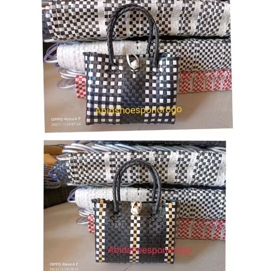 Tas anyaman plastik kaca murah | grosir tas anyam | tas anyam 10x24