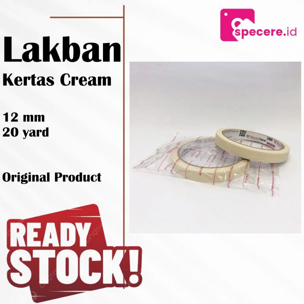 

Lakban Kertas Cream Nachi 12mm x 20 Yard Nachi Masking Tape
