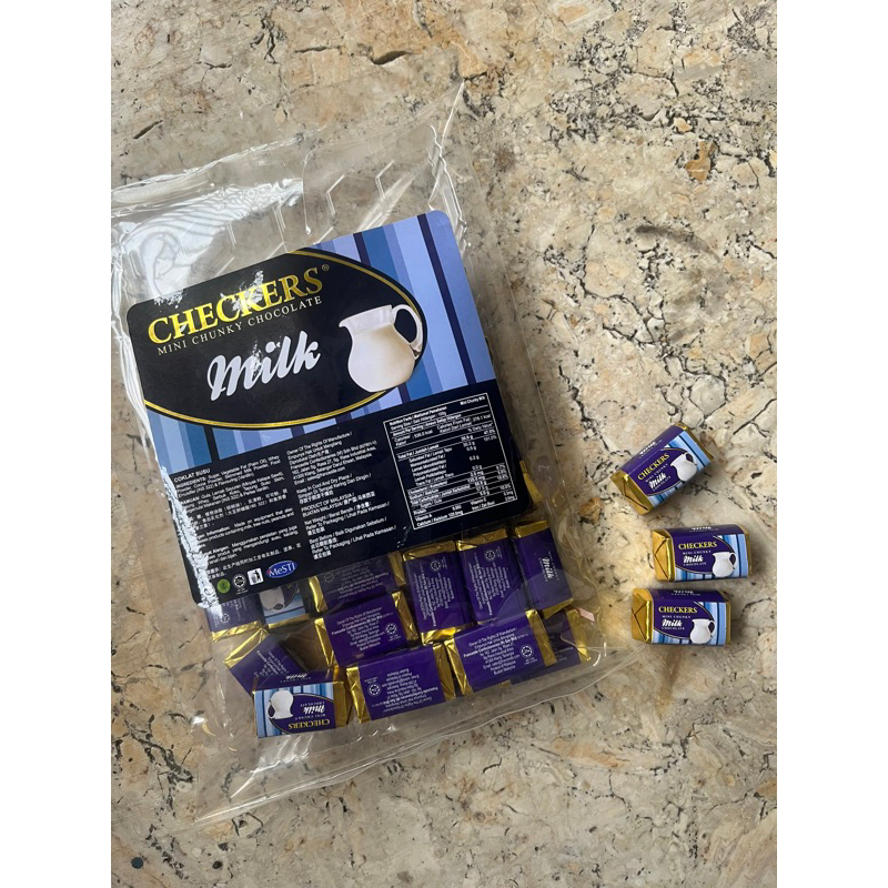 

[PRODUCT MALAYSIA] cokelat checkers malaysia mini milk chocolate (satuan) / coklat susu produksi malaysia halal malaysia (harga satuan)