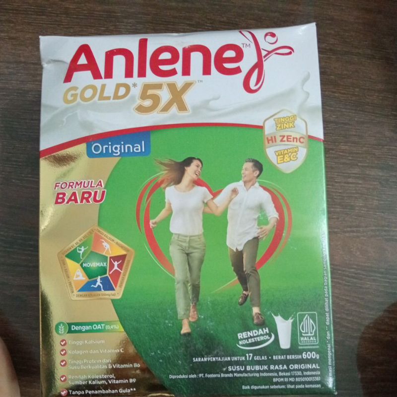 

susu Anlene gold 5x 600gr rasa original