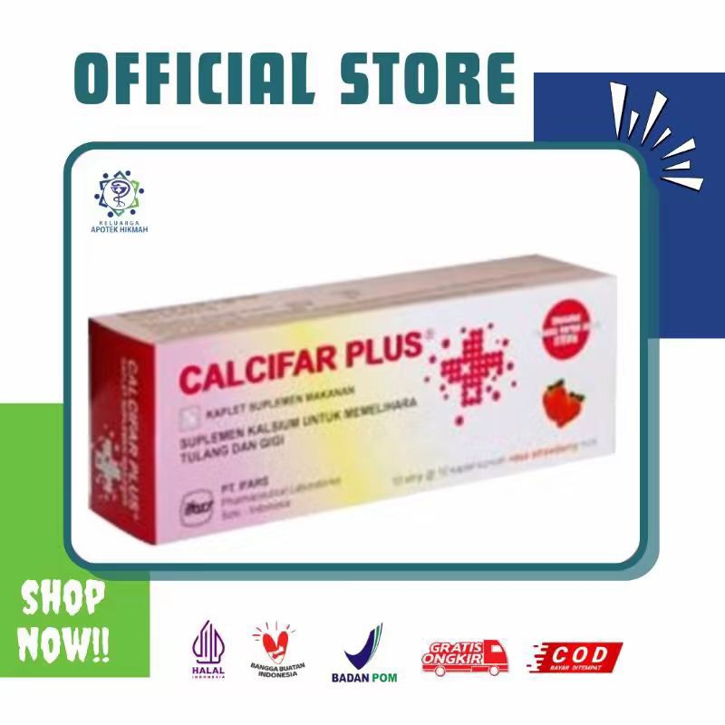 Calcifar Plus Suplemen Multivitamin Kesehatan Tulang Kalsium