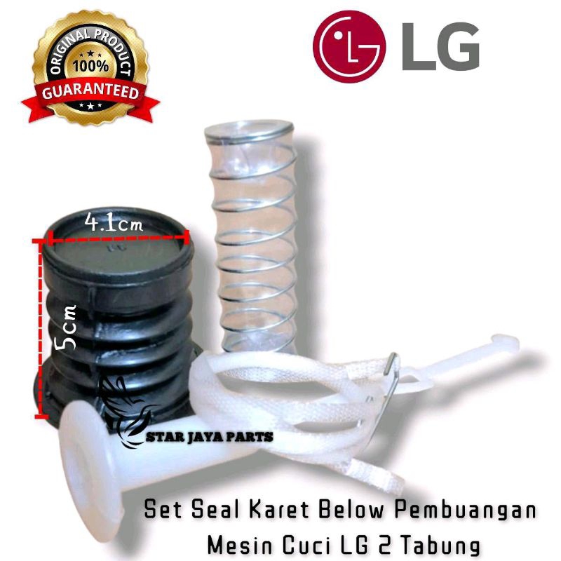 WP 710N Set Seal Karet + Tali Pembuangan Mesin Cuci LG 2 Tabung 1 Set