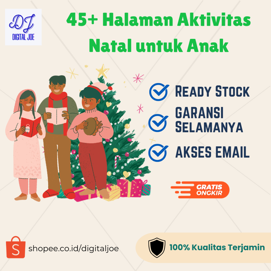45+ Halaman Aktivitas Natal untuk Anak – Seru & Edukatif