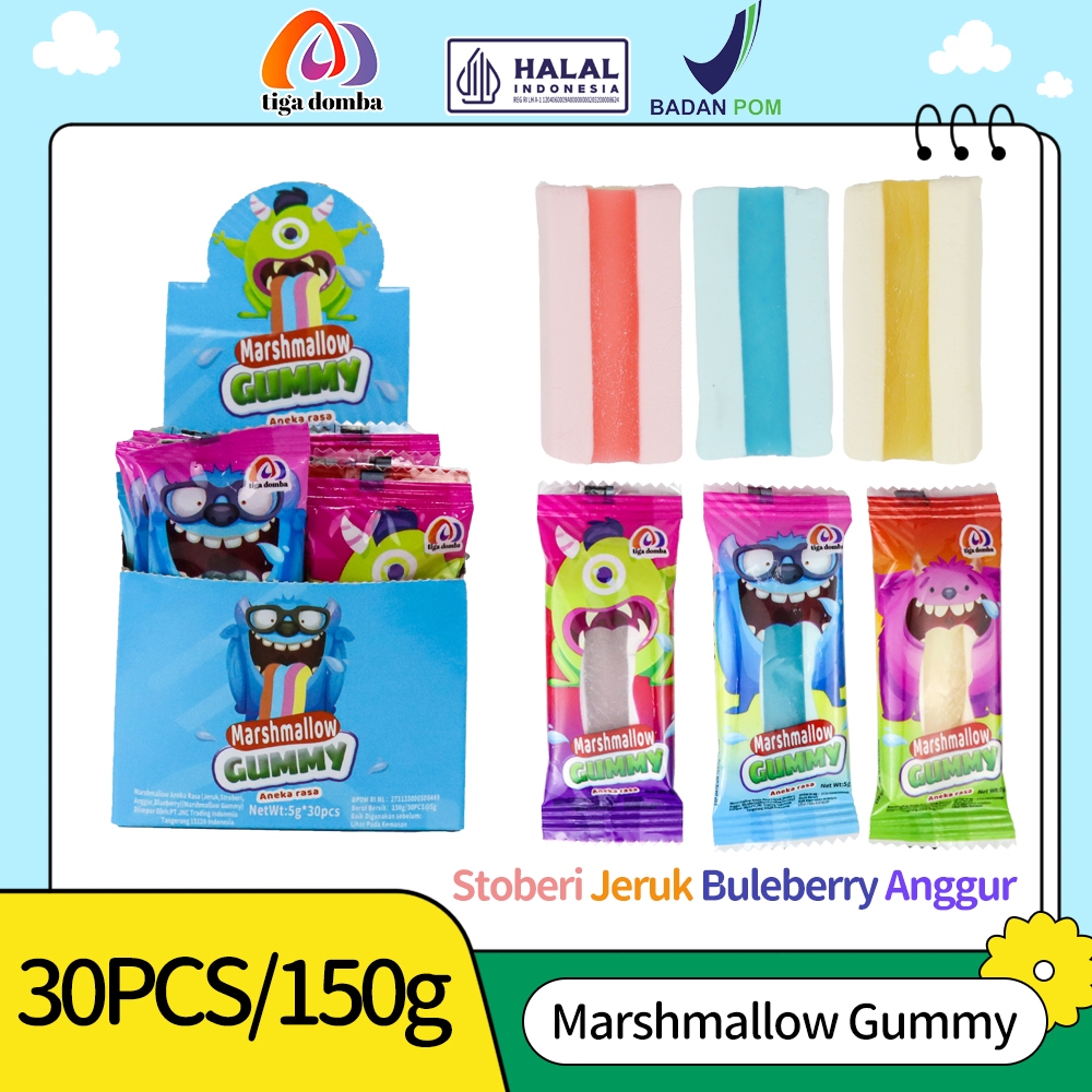 

【HALAL】Marshmallow Gummy Aneka Rasa ISI 30PCS
