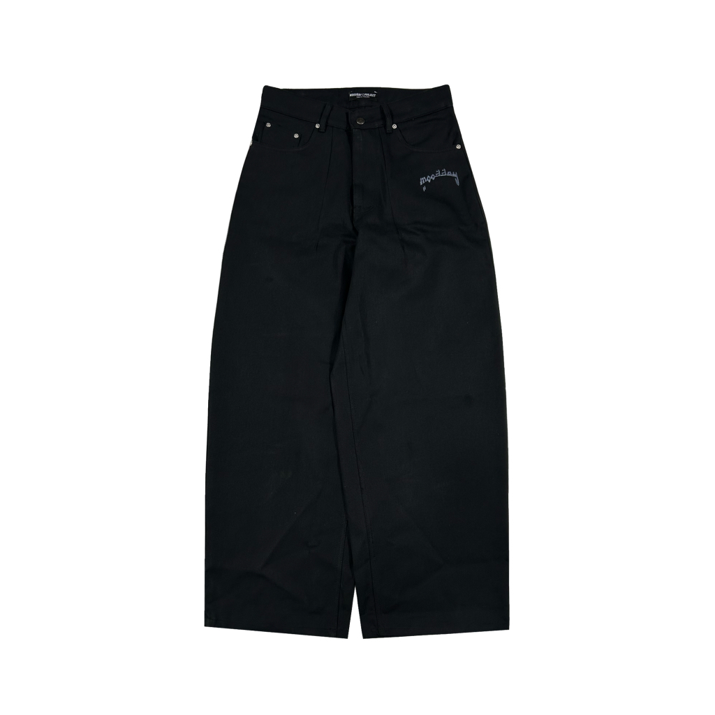 RAW DENIM BAGGY HITAM KAREEM MOODDAY PROJECT