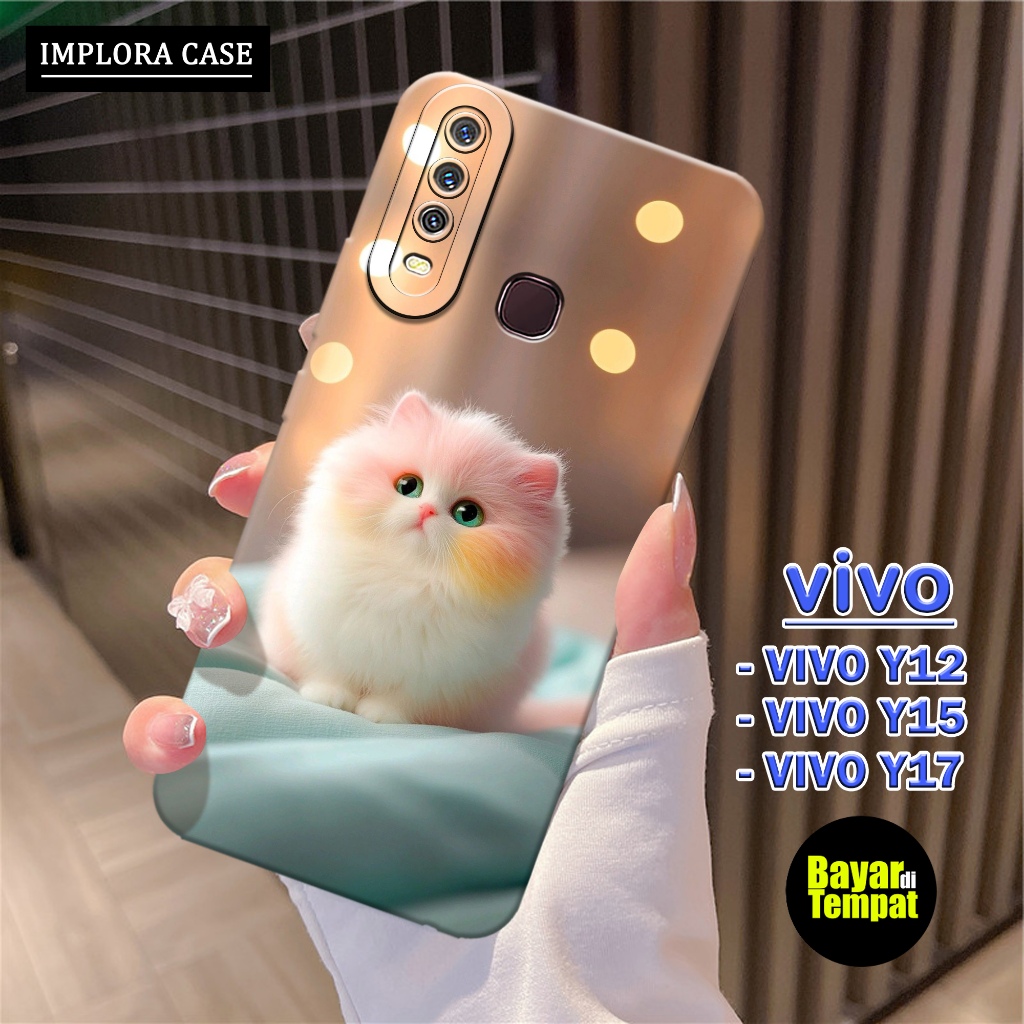 Case Vivo Y12 / Y15 / Y17 Motif Kucing IMPLORA CASE Casing Vivo Y12 / Y15 / Y17 Softcase Hp Vivo Y12