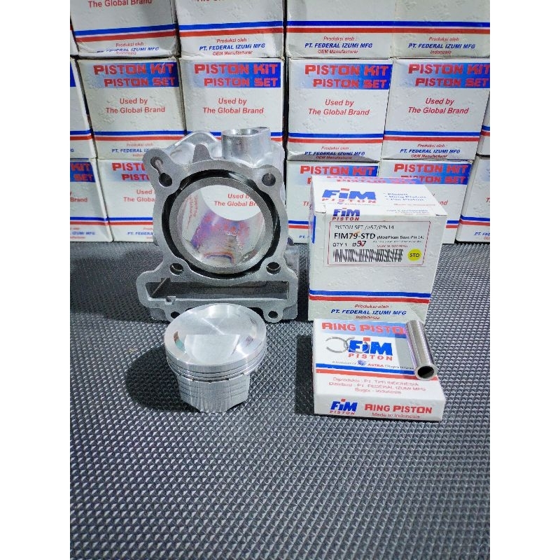 Blok Seher Custom Bore Up Xeon Karbu/Xeon RC/GT125 - 54 57 58 58,5 60 62 mm Pin 14 | Blok Boring Tan