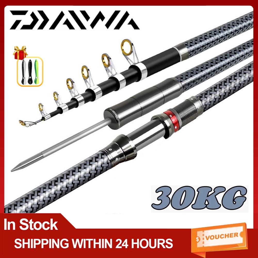 [COD&Ready] Daiwa Joran Pancing Carbon Fiber Sea Fishing Rod 2.1M-3.6M/7 Tongkat Stik Pancing 3.6Met