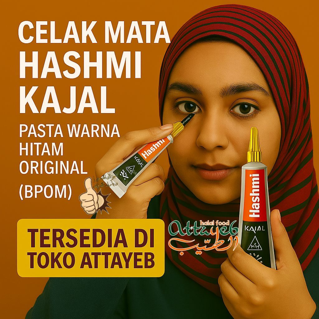 Celak Hashmi kajal Pasta Warna Hitam (BPOM) Original Kajal Itsmid Celak Mata Arab Eyeliner Celak Mat