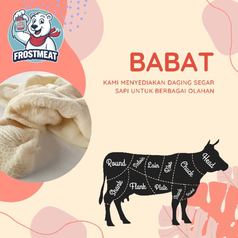 

[SAPI] Babat putih - Babat sapi bersih 1000 / 500 gram (kemasan vacuum)