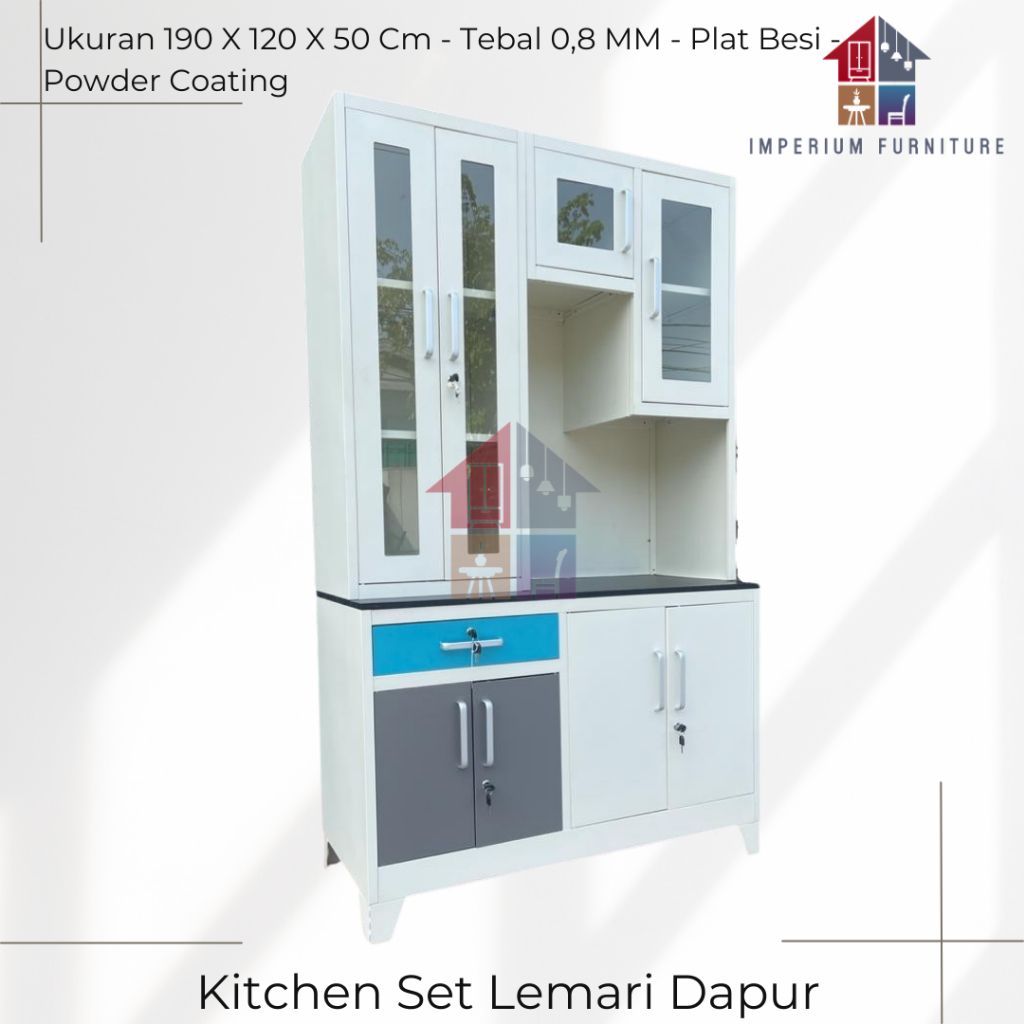 Kitchen Cabinet Besi - Kitchen Set Besi - Lemari Dapur Besi - Lemari Sayur - Lemari Piring - Rak Pir