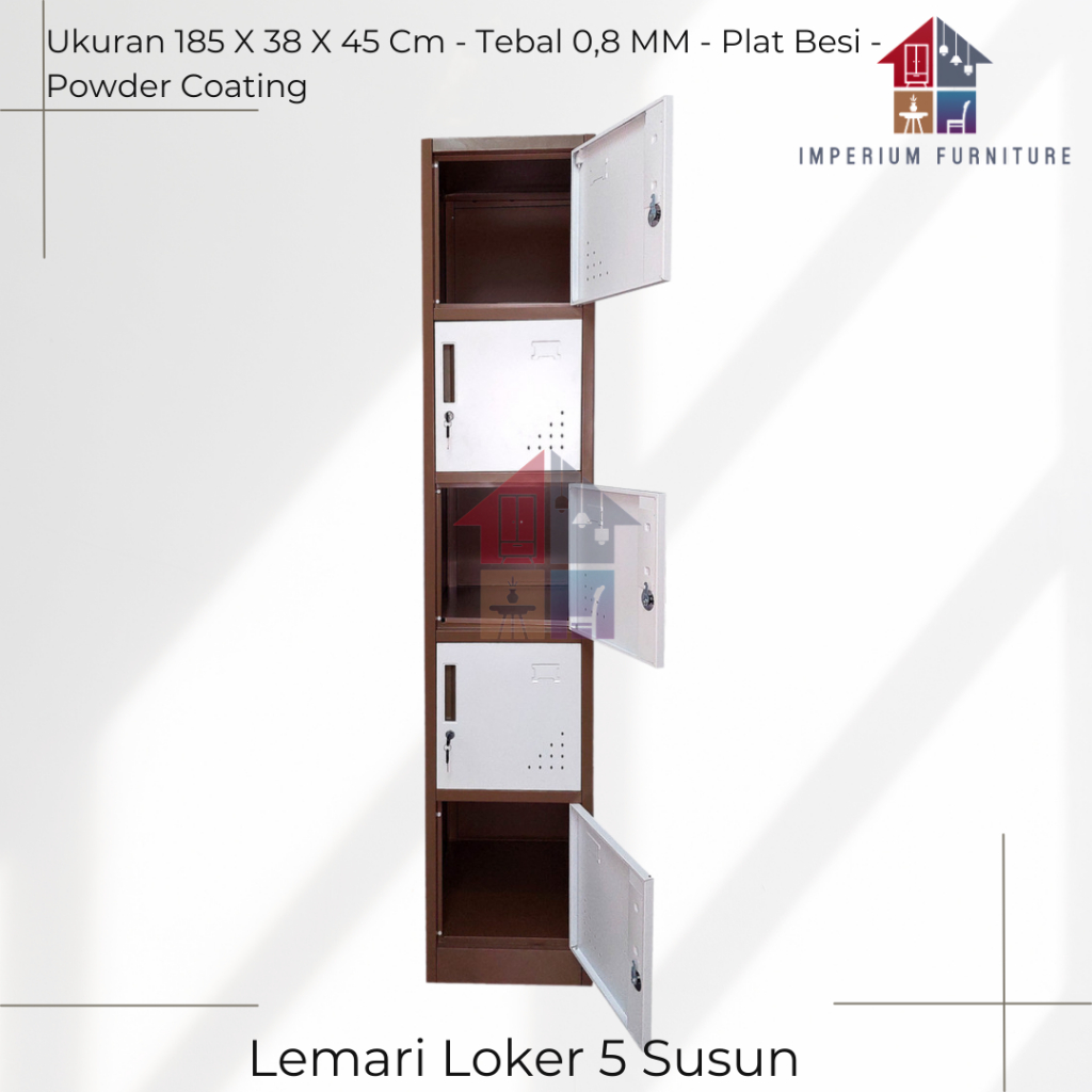 Loker Besi / Lemari Loker / Loker 5 Pintu / Loker Besi 5 Pintu