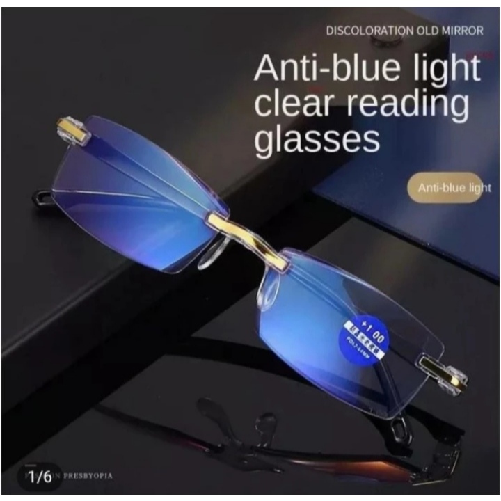 KACAMATA PLUS KACA MATA BACA LENSA BLUERAY FRAME BESI PRIA WANITA / KACA MATA ANTI RADIASI