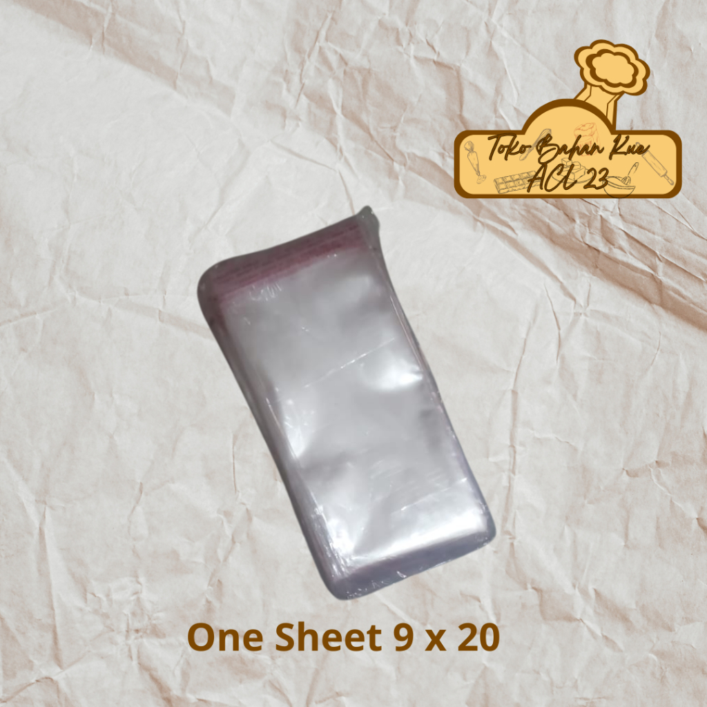 Plastik OPP One Sheet/Plastik Lumpia/Plastik Kue Lapis/Plastik Lembaran/Plastik Kue Basah 9 x 20