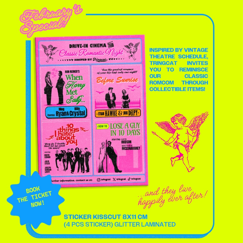 

TRINGCAT STICKER FILM ROMCOM BEFORE SUNRISE HOW TO LOSE A GUY HARRY AND SALLY 10 THINGS I HATE ABOUT YOU