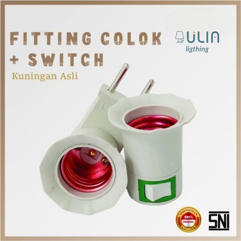 Fiting Saklar Colok Dutron DV FCS 01 Fitting lampu swicht On Off Gantung