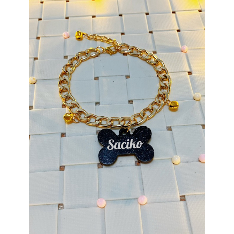 Kalung Kucing Anjing Custom Nama | Liontin Kucing Anjing Custom Nama | pet collar | Kalung rantai ku