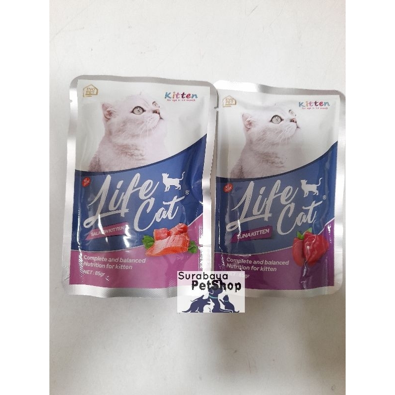 Life Cat Kitten 85 gram makanan Basah Life Cat all Varian Kitten
