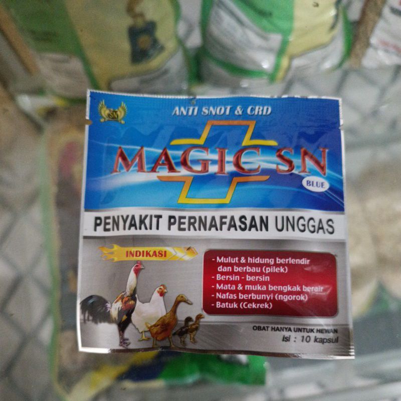 Obat Penyakit PERNAFASAN Ayam/Unggas MAGIC SN Isi 10 Kapsul per Bungkus
