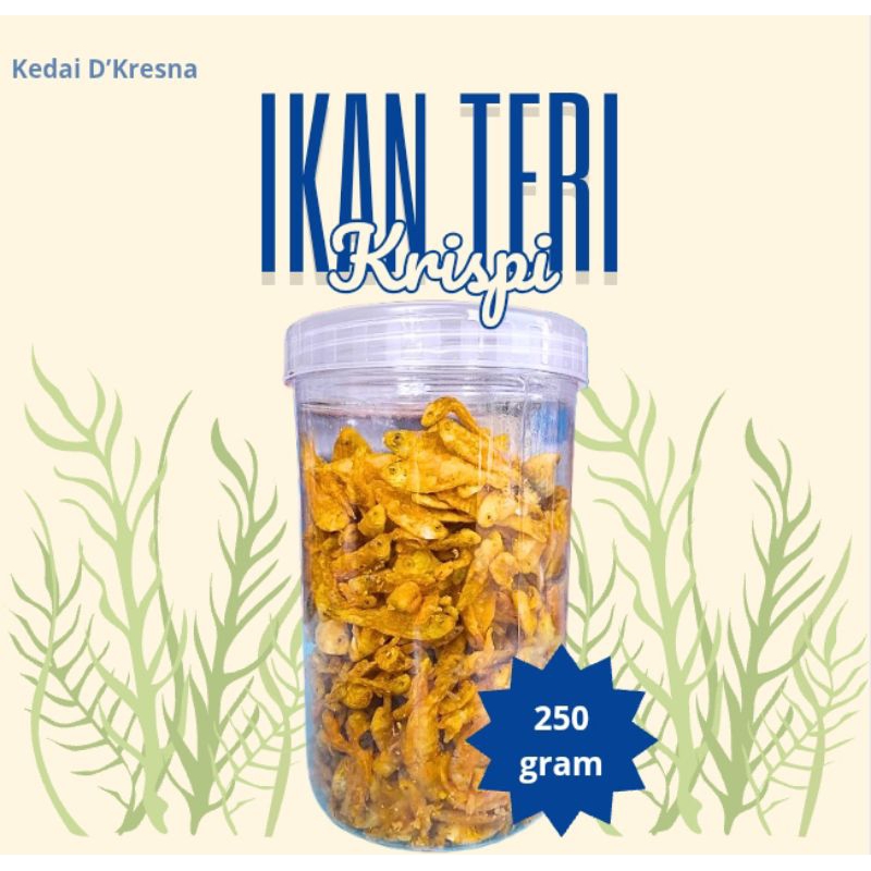 

DKRESNA | Ikan Teri Krispi Gurih, Renyah, Sedaap (ASLI Malang, Jawa Timur) 125/250 gram