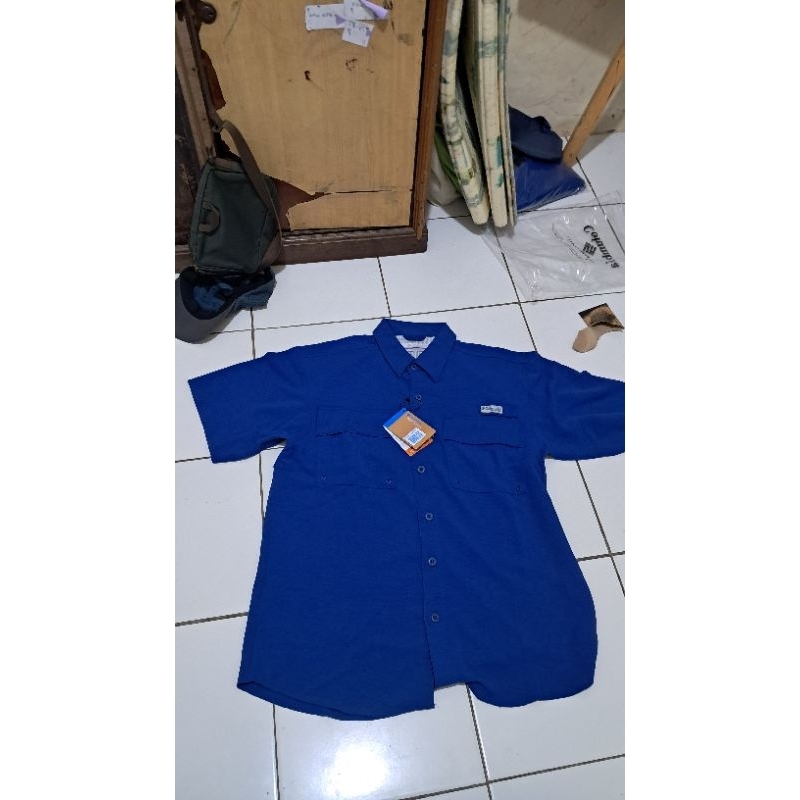 kemeja shirt Columbia original short sleeves