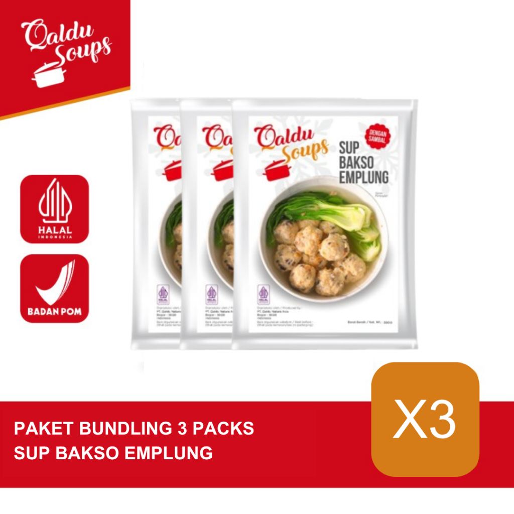 

Paket Bundling Sup Bakso Emplung isi 3 packs - Qaldu Soups
