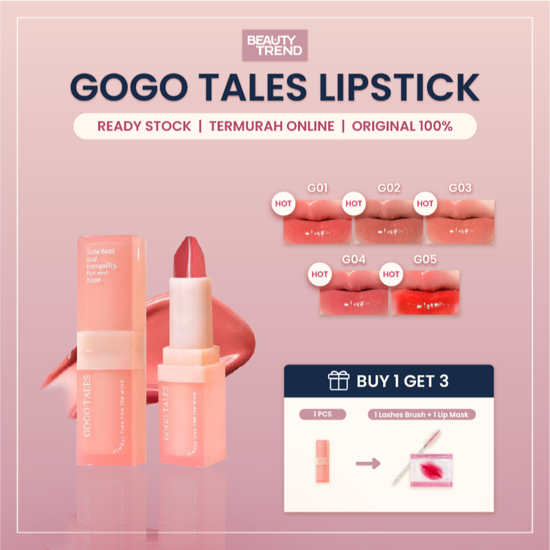 [READY ORI] Gogo Tales Lipstick Gogo Tales Double One Lipstick Gogo Tales Lipgloss Lip Mud GT700