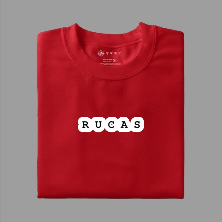 Baju Kaos RUCAS Tulisan MINI - Kaos Katun - Kaos RUCAS SIMPLE - Kaos Lengan Pendek - Kaos Distro Uni