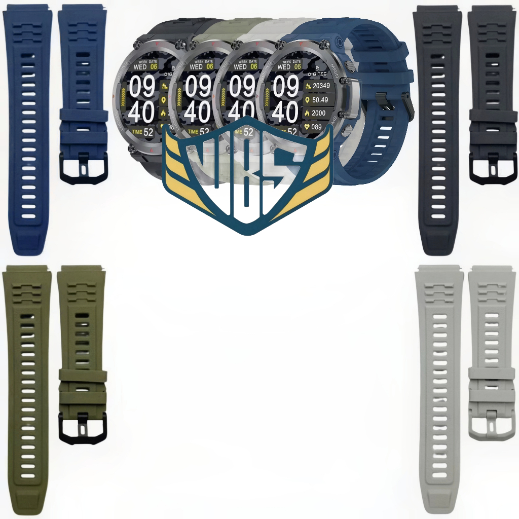 Tali Jam Tangan Digitec Gama Strap Rubber Digitec Smartwatch