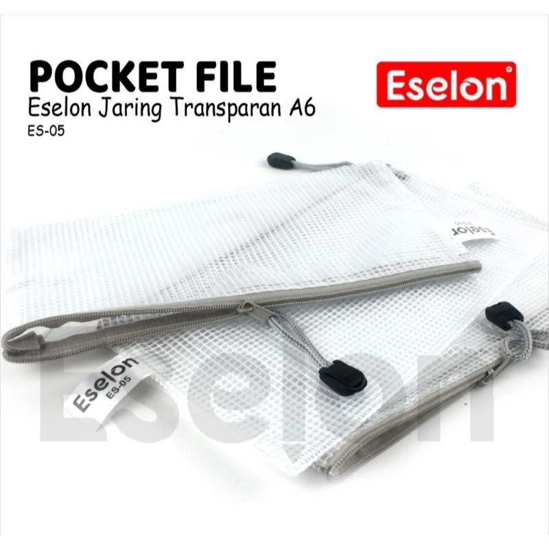 

Pocket /Pouch File Transparan Kotak/Tempat Pensil