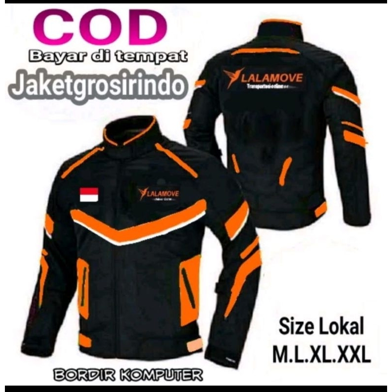 lalamove jacket bordiran oren