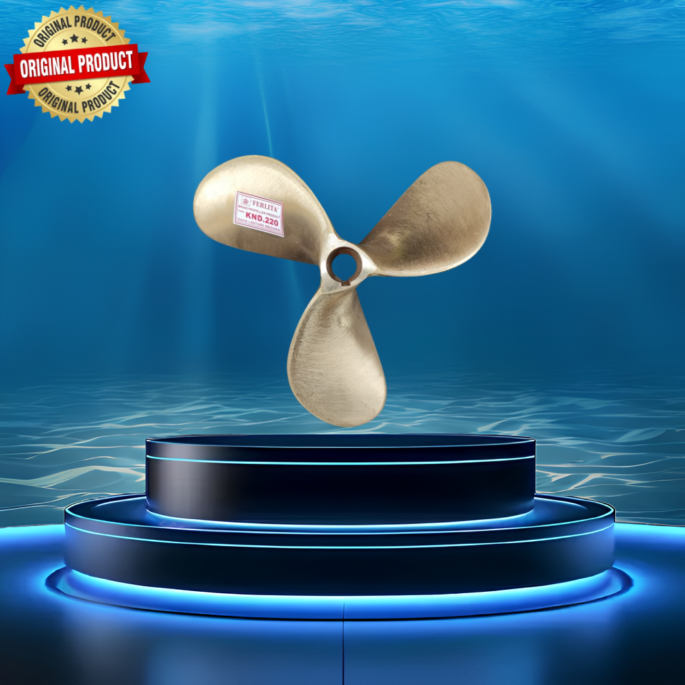 Tipe KND.220 DAUN BULAT Baling-Baling Perahu Kuningan Merk FERLITA