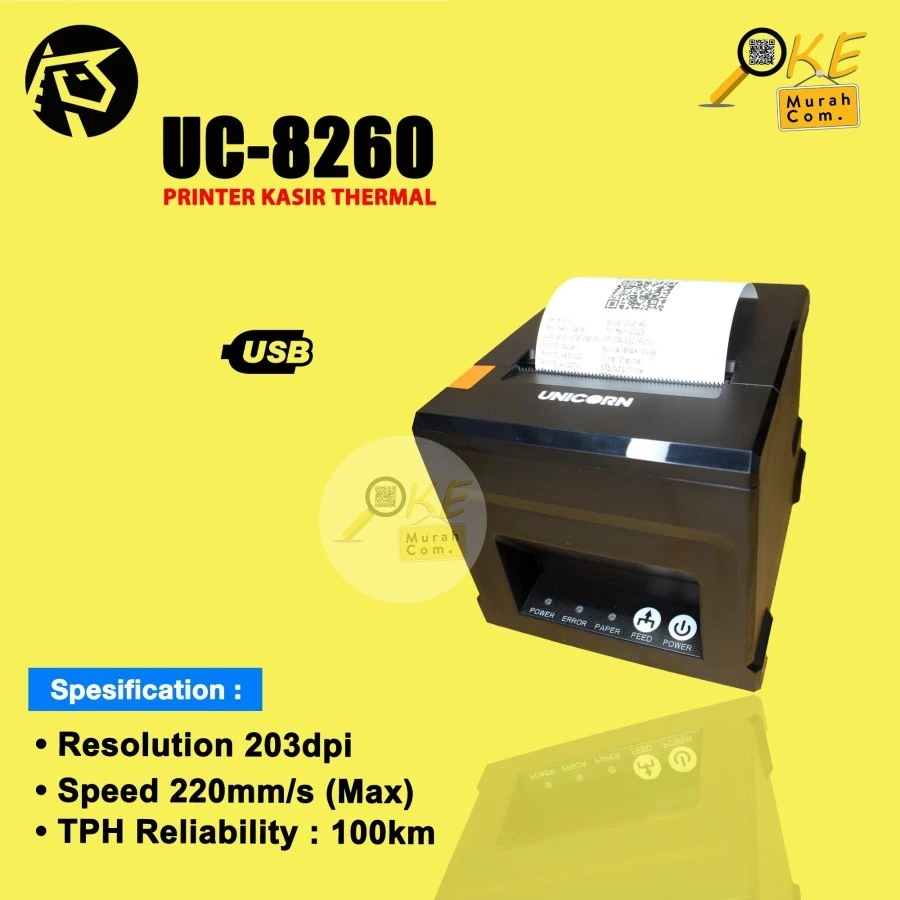 Printer Thermal Kasir 80mm Unicorn IW-8260 / IW8260  / IW 8260 USB Auto Cutter