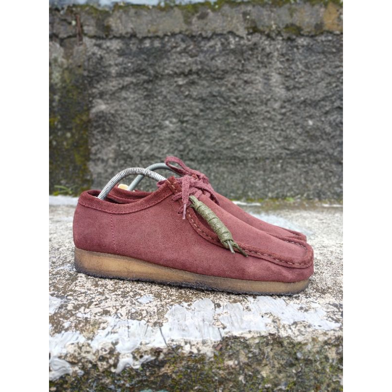 Clarks Wallabee Maroon Suede