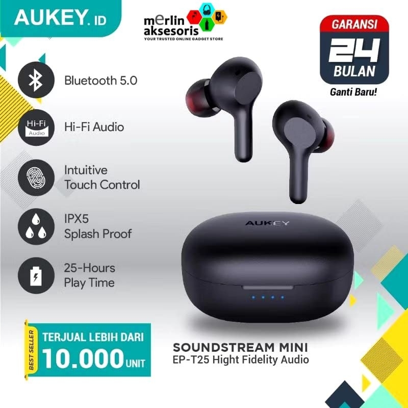 Aukey Headset / TWS Bluetooth EP-T25 High Fidelity Audio
