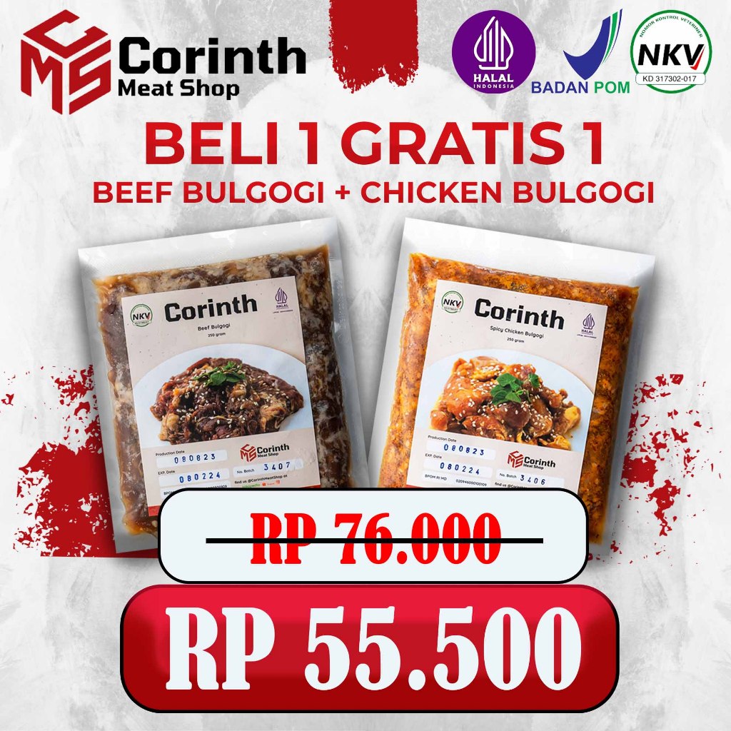 

BELI 1 GRATIS 1 // BUY 1 GET 1 // B1G1 //BEEF BULGOGI 1 + CHICKEN BULGOGI 1 // HALAL // NKV