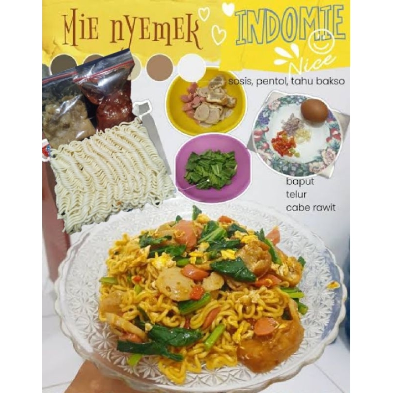 

mie nyemek pedas kuah kental rasa juara