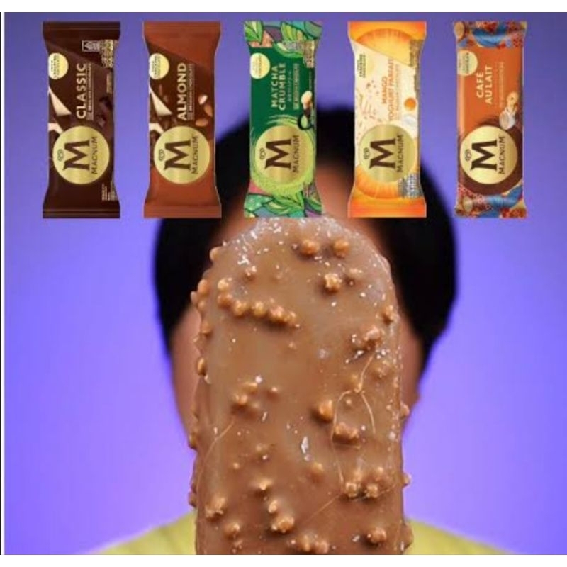 

Wall's Magnum Walls ice Cream es krim all varian Magnum Classic Almond Matcha Mango Yoghurt Parfait Cafe Au Lait Es Krim Walls Bandung