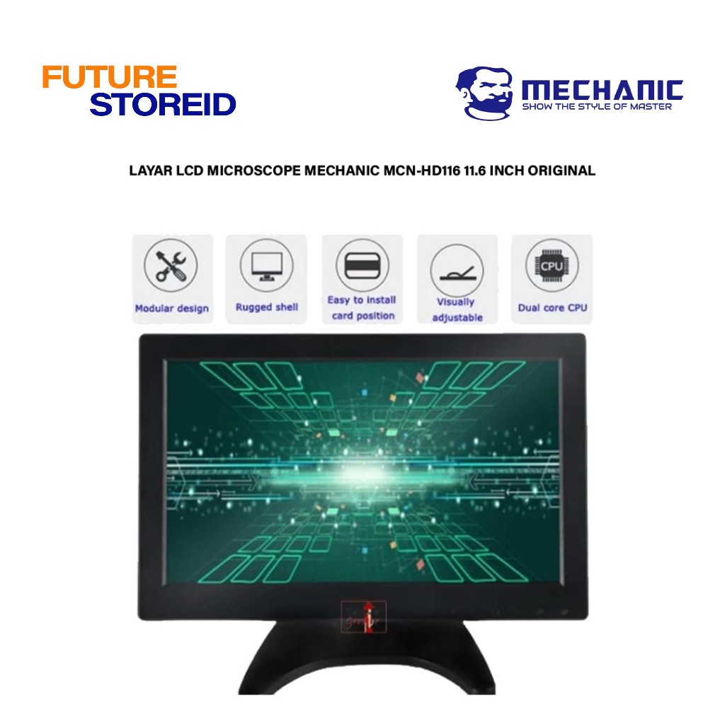 MECHANIC MCN-HD116 LAYAR LCD MICROSCOPE HDMI DISPLAY MECHANICAL HD AV VGA BNC INPUT USB 11.6 INCH OR